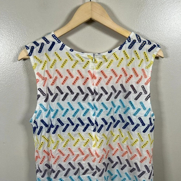 Onia Marina Swim Dress Size Large Cover-Up Geo Stitch Vacation Resort Wear Beach - Picture 8 of 10